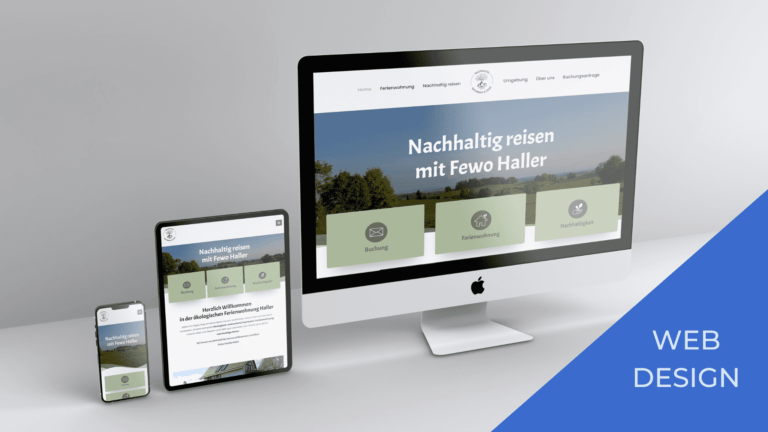 Web Design Ferienwohnung Haller Mockup