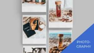 Mockup of several instagram product pictures