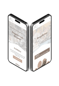 Mockup von zwei Smartphones mit der Webseite www.burgstall-bengalen.de